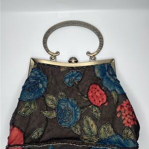 Floral Embroidered Handbag - Multicolor